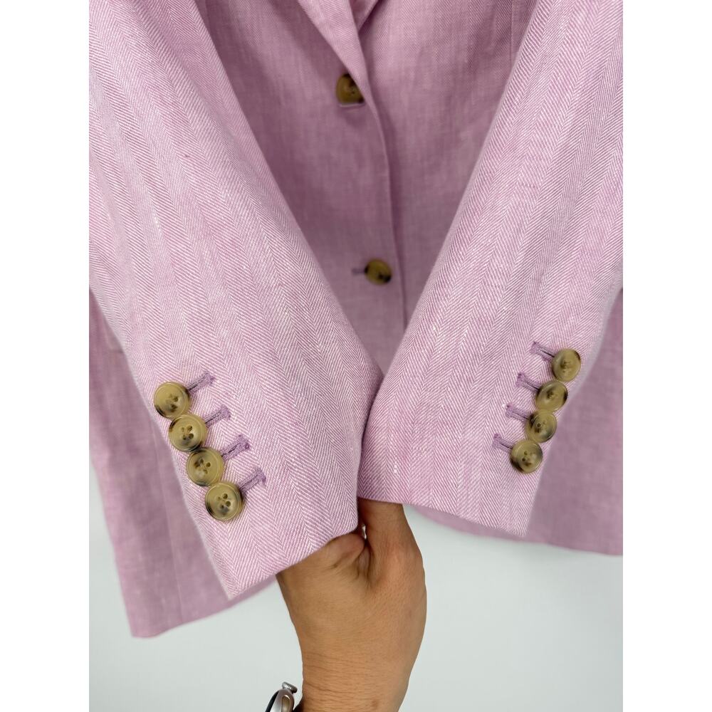 Pink Linen Blazer - Picture 5 of 10